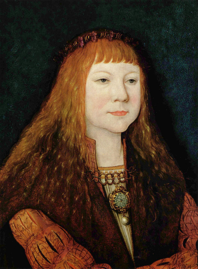 Bernhard Strige 1515 körül készített portréja a gyermek II. Lajosról – Forrás: Wikimedia Commons