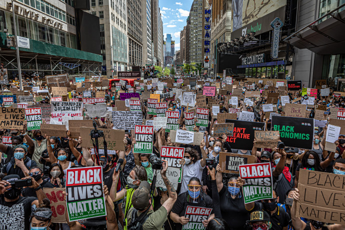 BLM-tüntetés New Yorkban George Floyd halála után, 2020 júniusában – Fotó: Michael Nigro / Pacific Press / LightRocket / Getty Images