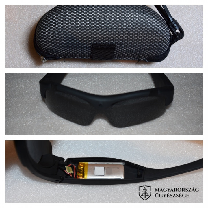 A kamerával és memóriakártyával felszerelt napszemüveg – Fotó: Somogy Megyei Főügyészség