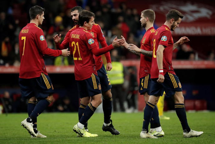 Spanyolország–Románia a madridi Wanda Metropolitano Stadionban 2019. november 18-án. – Fotó: Burak Akbulut / Anadolu Agency via AFP