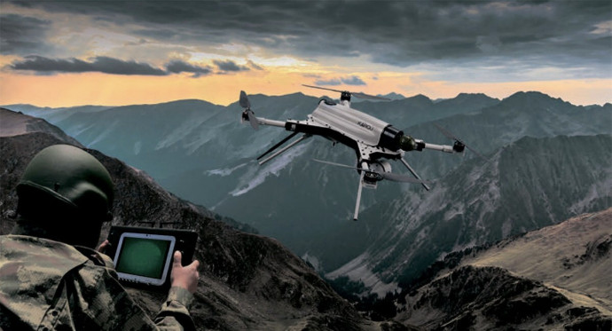 Gyártói illusztráció a Kargu drón nem autonóm alkalmazásáról