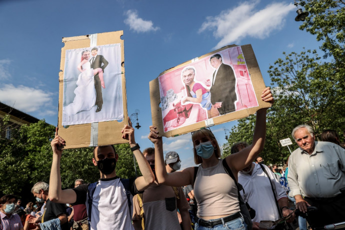A Diákváros mellett, a Fudan Egyetem ellen tüntettek Budapesten 2021. június 5-én – Fotó: Huszti István / Telex