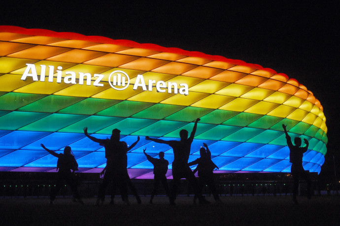 Szivárványszínekkel világítanák ki a müncheni stadiont a német–magyar meccsen? Nem valószínű, hogy az UEFA belemegy ebbe