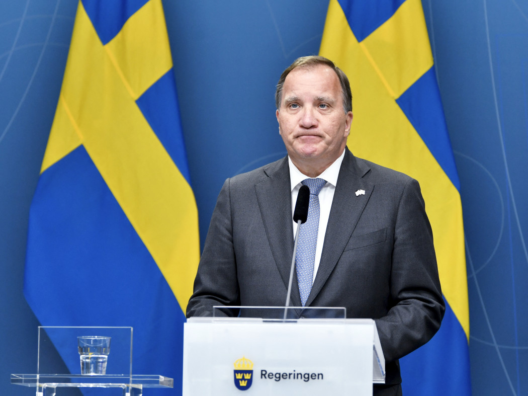 Stefan Löfven 2021. június 21-én, Stockholmban – Fotó: Anders WIKLUND / TT NEWS AGENCY / AFP