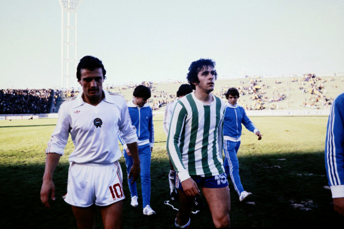 Pintér Sándor és Michel Platini az 1978-as világbajnokságon – Fotó: AFP Photo