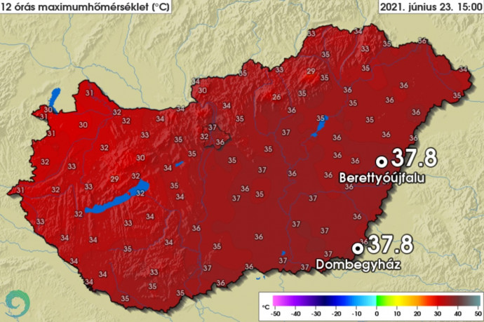 37,8 fok: megdőlt az országos napi melegrekord