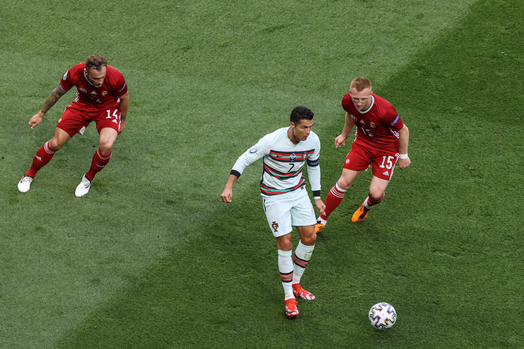 Ronaldo a magyarok ellen a Puskás stadionban játszott meccsen – Fotó: Huszti István / Telex