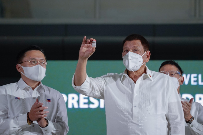 Duterte 2021. március 4-én – Fotó: KING RODRIGUES / PRESIDENTIAL PHOTO DIVISION (PPD) / AFP