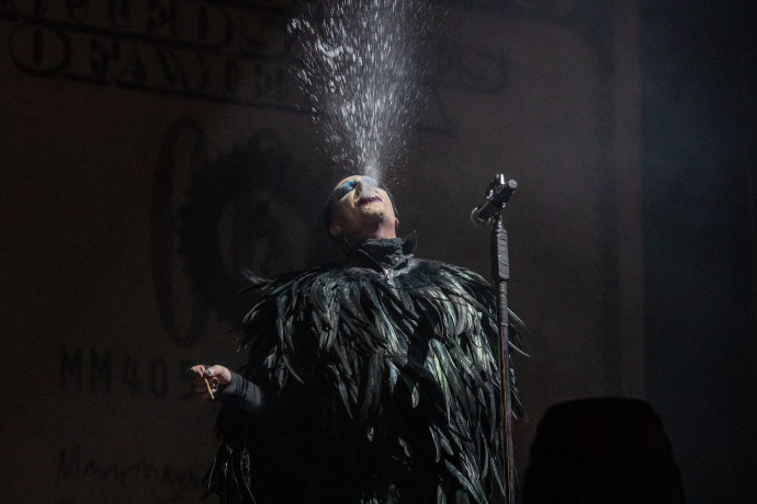Marilyn Manson egy 2019-es texasi koncertjén – Fotó: SUZANNE CORDEIRO / AFP