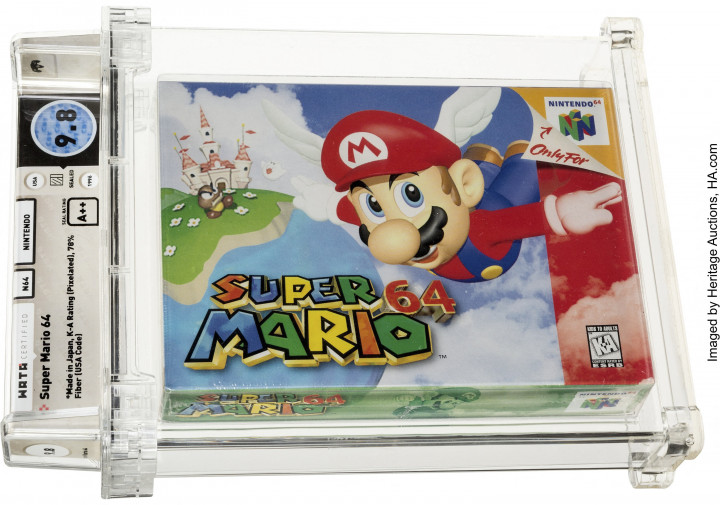 Ebben jelent meg először háromdimenziós karakterként Super Mario – Fotó: Heritage Aukciósház / AFP