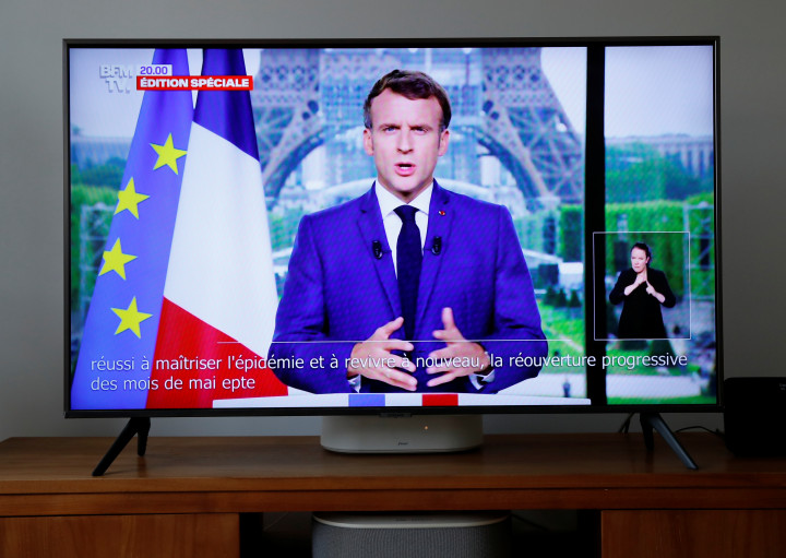 Emmanuel Macron televíziós beszéde 2021. július 12-én – Fotó: Gonzalo Fuentes / Reuters