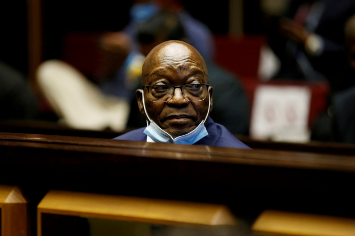 Jacob Zuma a vádlottak padján Pietermaritzburgben 2021. május 26-án – Fotó: Phill Magakoe/Pool / REUTERS