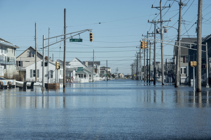 Dagályos árvíz 2016. január 24-én North Wildwoodban, New Jersey-ben – Fotó: Andrew Renneisen/Getty Images/AFP