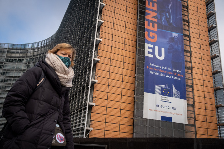 Az Európai Bizottság épülete idén januárban – Fotó: Martin Bertrand / Hans Lucas via AFP