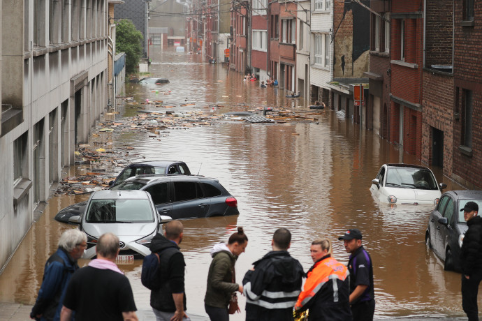 Liège vízzel elárasztott része – Bruno Fahy / Belga / AFP