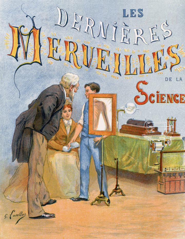 „A tudomány legújabb csodái” című kiadványnak a röntgenről szóló címlapja 1896-ból – Forrás: Universal History Archive / Getty Images