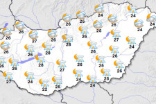 Zivatarzóna vonul át az országon pénteken