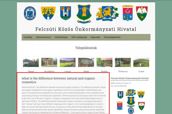 Meghekkelték a felcsúti önkormányzat honlapját, fura angol szövegekkel van tele