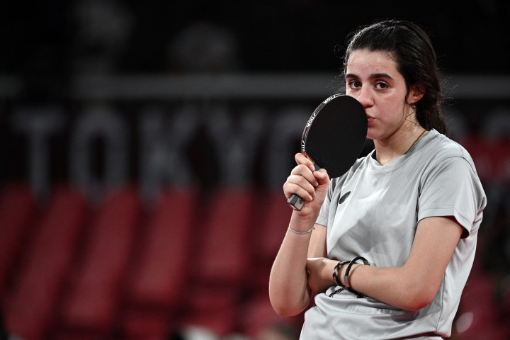 A szír Hend Zaza 12 évesen játszhatott az olimpiánFotó: Anne-Christine Poujoulat/AFP