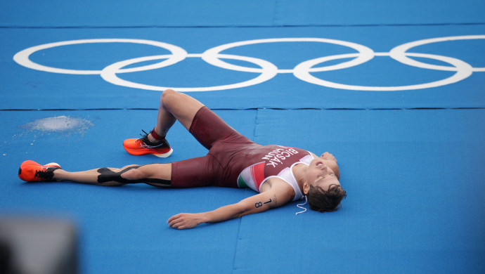 Bicsák Bence teljesen kifutott magát, végül hetedik lett az olimpia triatlonversenyébenFotó: Hannah McKay/Reuters