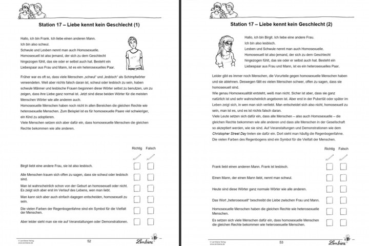 Németországban élő olvasónk tízéves fiát így tájékoztatták a szivárványcsaládokról az iskolában – Fotó: Olvasónk / Telex