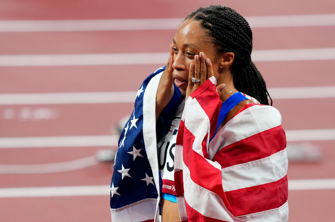 Allyson Felix a valaha volt legsikeresebb amerikai olimpiai atléta, a 4x400-as váltóval szerzett aranya már a 11. érme volt