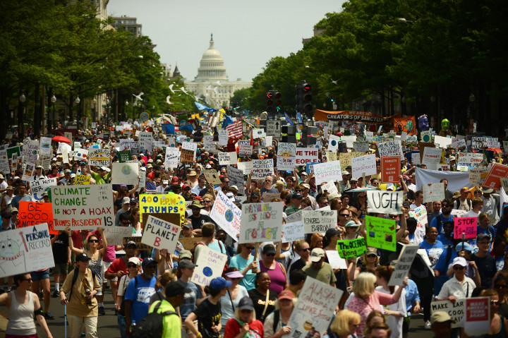 Klímatüntetés Washingtonban 2017 áprilisában – Fotó: Astrid Riecken / Getty Images