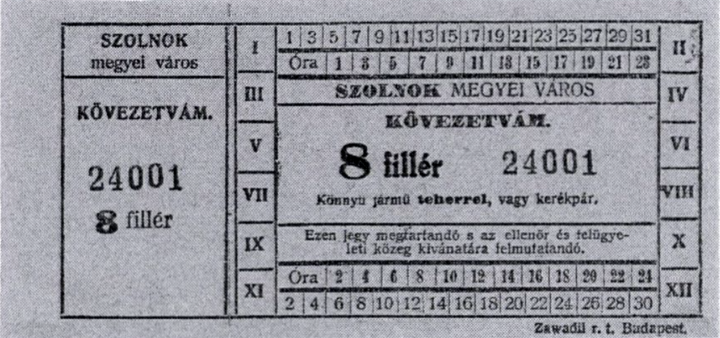 Így nézett ki egy kövezetvám 120x58mm széles példánya – Forrás: Éremtani Lapok, 2015. október (153. szám) / Arcanum Digitális Tudománytár