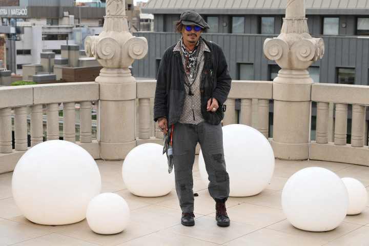 Johnny Depp a Minamata filmhez köthető eseményen 2021. április 16-án – Fotó: LLUIS GENE / AFP