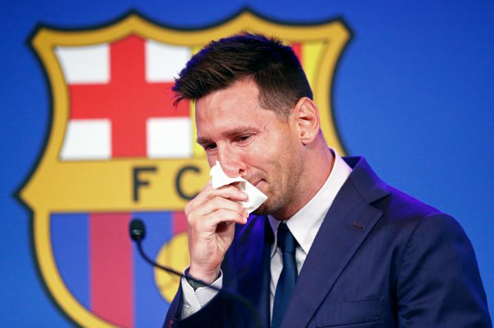 Lionel Messi könnyek között búcsúzott az FC Barcelonától – Fotó: Eric Alonso / Getty Images