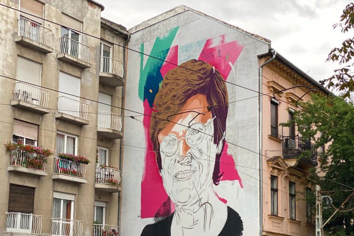 Óriási, Karikó Katalint ábrázoló falfestmény kerül egy Krisztina körúti ház tűzfalára