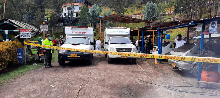 Berobbant a bánya a kolumbiai Topagában – Fotó: Sogamoso Colombian Red Cross Com / Reuters