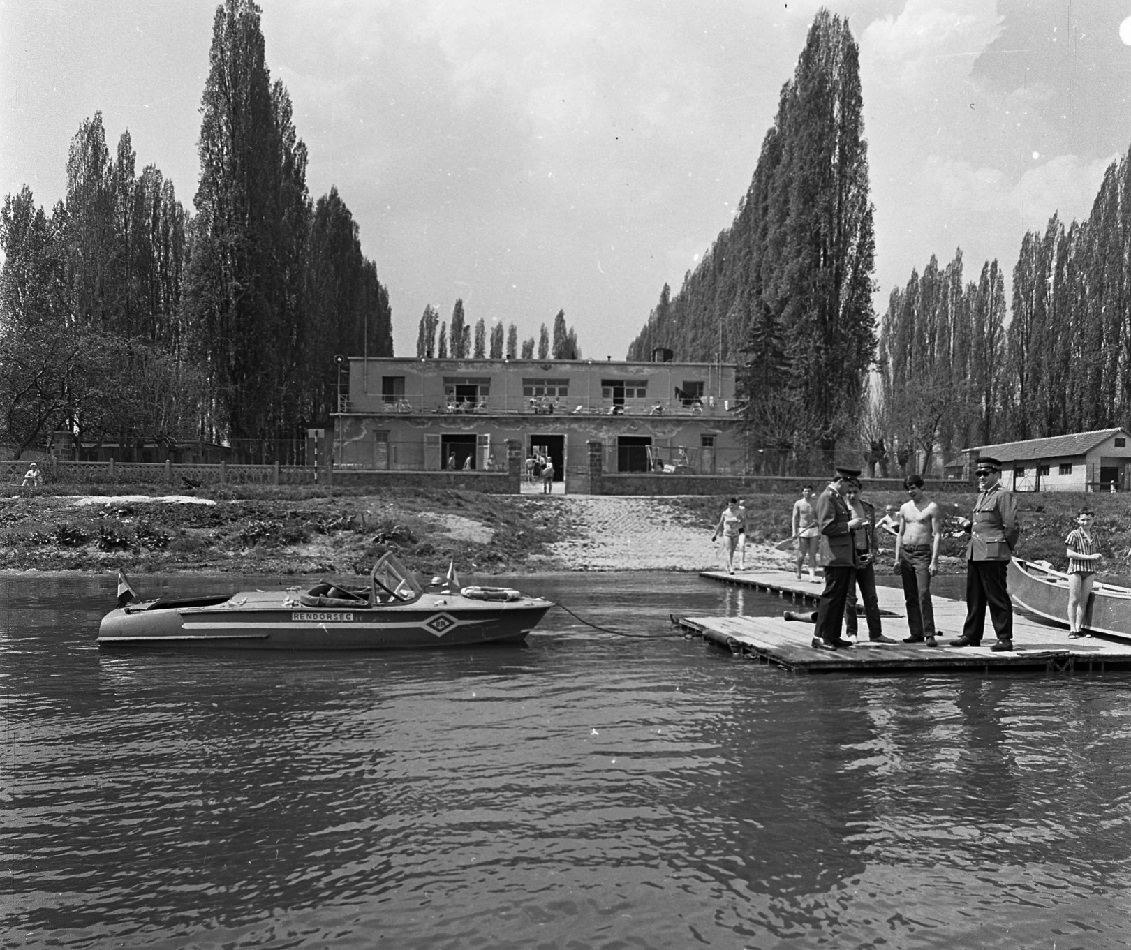 A BKV Előre SC csónakháza 1969-ben – Fotó: Fortepan / Magyar Rendőr