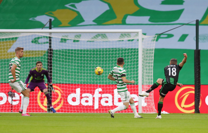 A Ferencváros tavaly legyőzte a BL-selejtezőben a Celticet, Sigér Dávid gólja is kellett a sikerhez – Fotó: Russel Cheyne MTI / EPA / Reuters