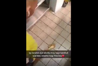 Kirúgta a Meki azt a két dolgozót, akik egy videóban a cipőjük talpán és a padlón törölgetik meg a hamburgert