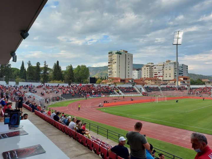 Az Elbasan aréna belülről – Fotó: Ághassi Attila/Telex