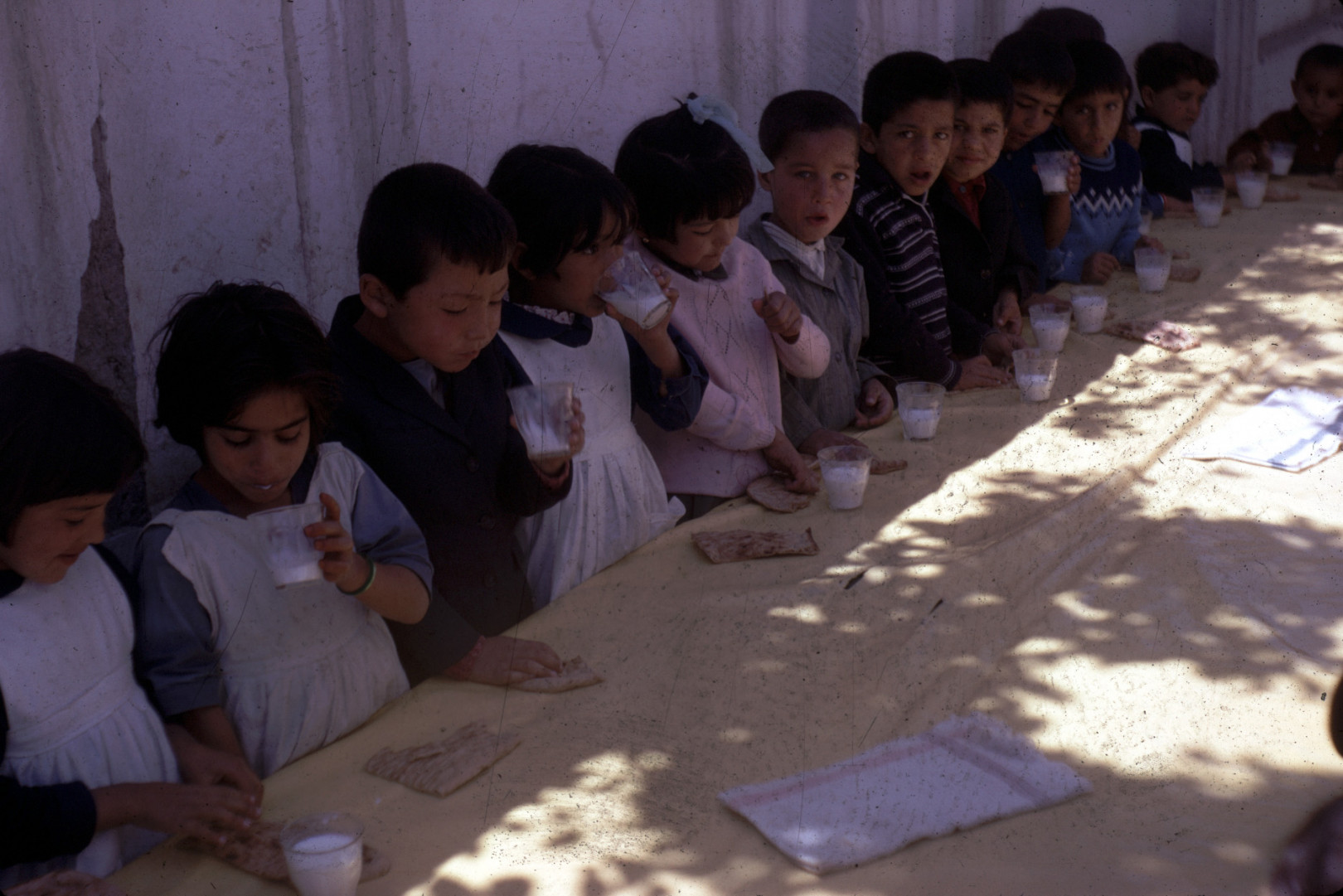 Szűkös ebéd egy vidéki általános iskolában – Fotó: Dr. Bill Podlich