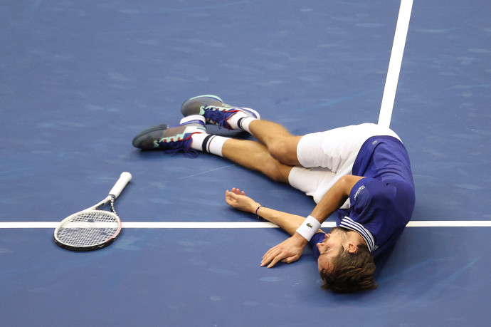 Medvegyev a döntő megnyerése után – Fotó: Al Bello / Getty Images North America / Getty Images via AFP