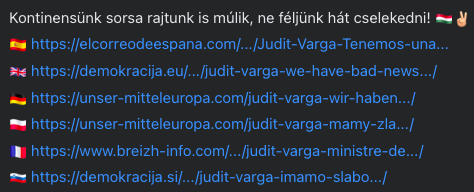 Forrás: Varga Judit Facebook