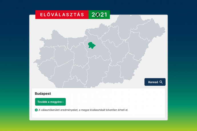 Itt a Telex előválasztási térképe, ahol rá tud keresni, ki indul az Ön lakóhelyén