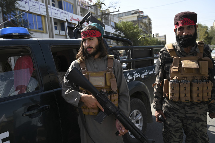 Tálib fegyveresek Kabul utcáin 2021. szeptember 9-én – Fotó: Wakil Kohsar / AFP
