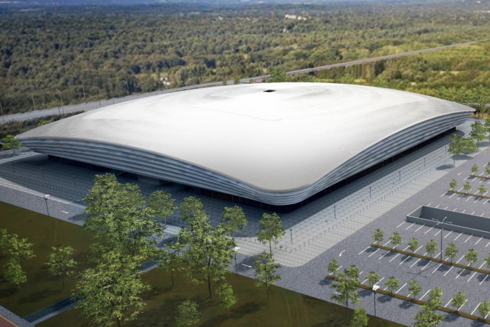 Ezt a gigantikus routernek kinéző stadiont kapja a fehérvári hokicsapat 32 milliárdért