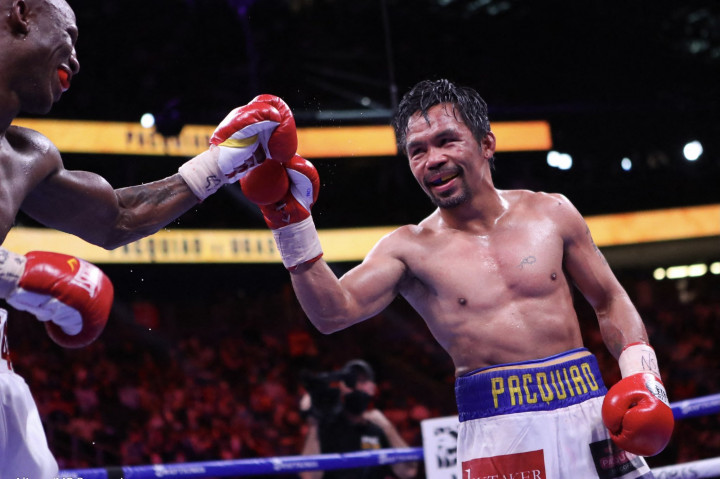 Manny Pacquiao az utolsó bokszmérkőzésén – Fotó: Eyepress New/via AFP