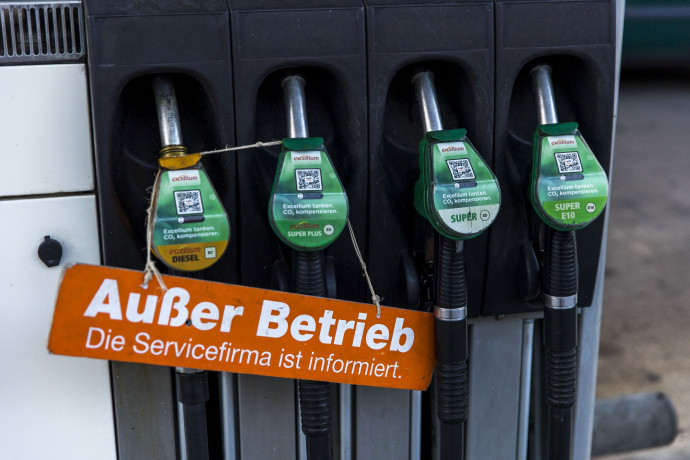 Egy berlini benzinkút 2021. október 11-én – Fotó: CARSTEN KOALL / DPA / DPA PICTURE-ALLIANCE VIA AFP