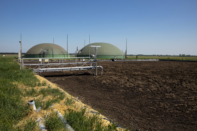 Biogáz üzem a Kisalföldi Zrt. telephelyén. Fotó: Németh Dániel