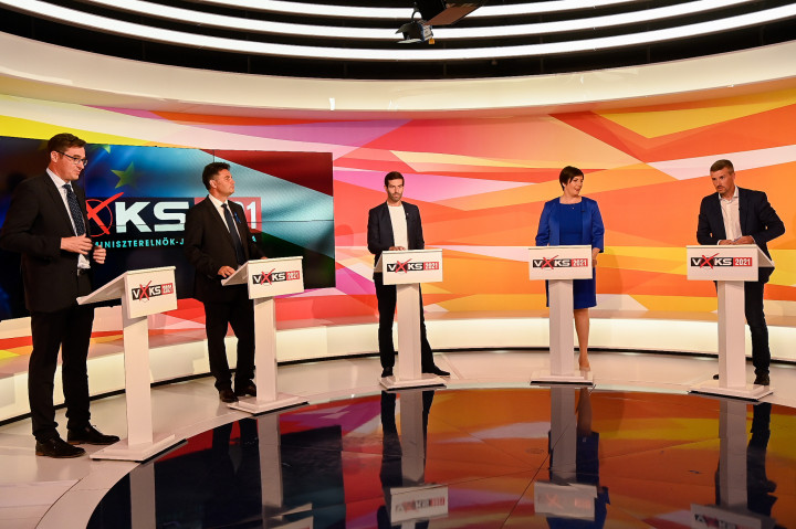 Miniszterelnök-jelöltek vitája az ATV stúdiójában egy héttel az előválasztás előtt – Fotó: Bődey János / Telex