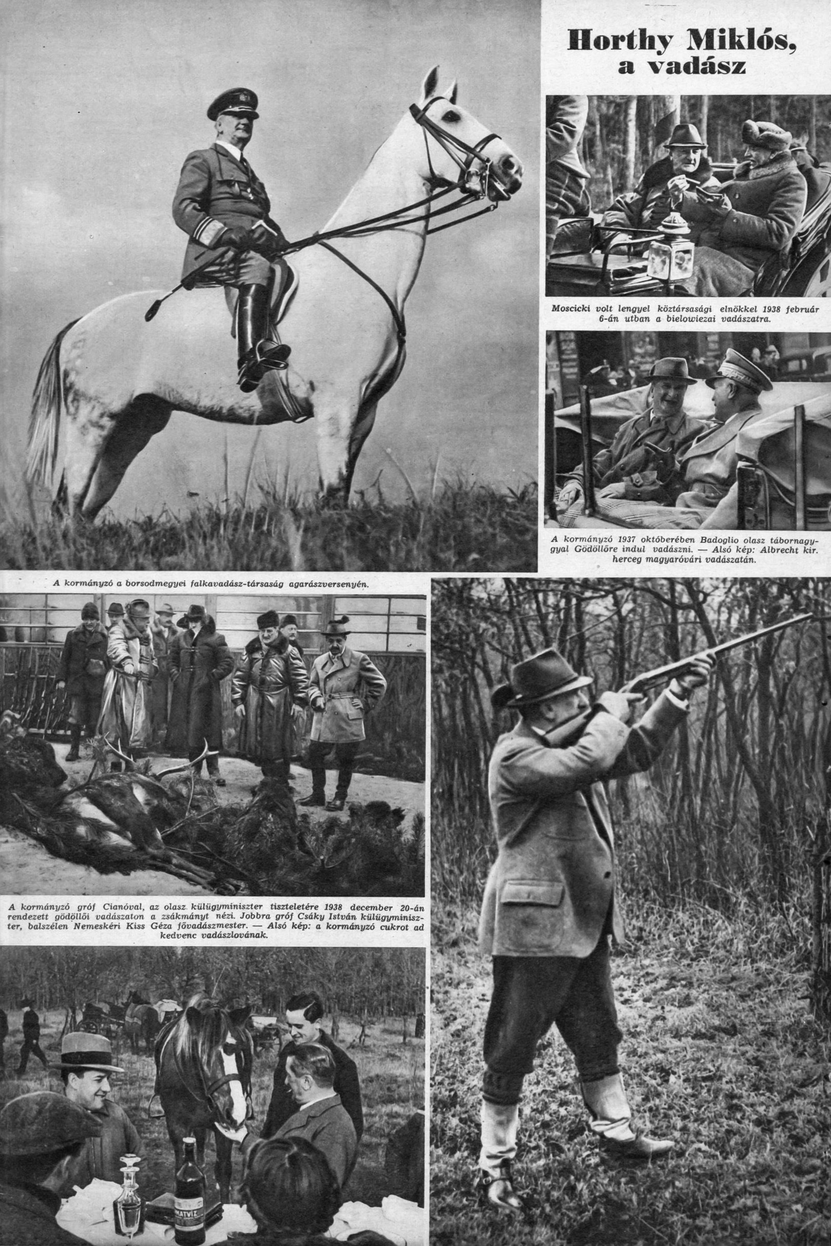 Horthy Miklós vadászéletéről szóló melléklet a Pesti Hírlap 1940. március 1-i számában – Forrás: Pesti Hírlap, 1940. március (62. évfolyam, 49-72. szám) / Arcanum