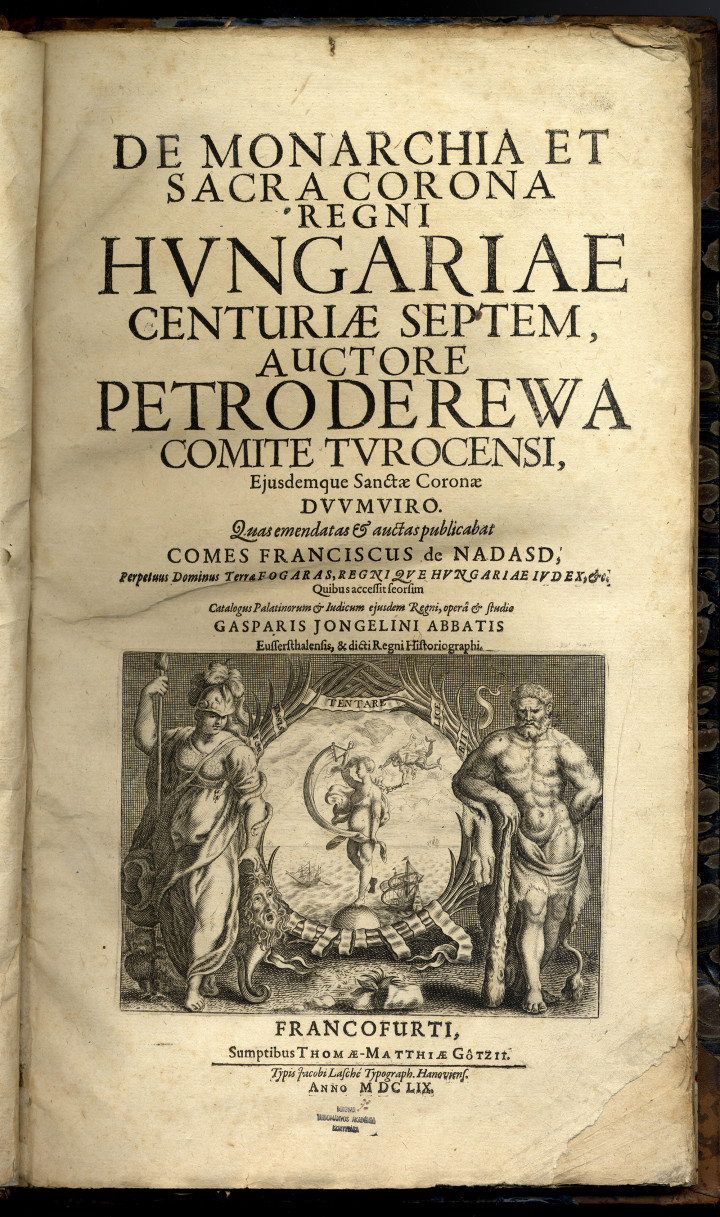 A De monarchia… első, 1659-es kiadása – Forrás: MTA KIK (MTA Könyvtár és Információs Központ)