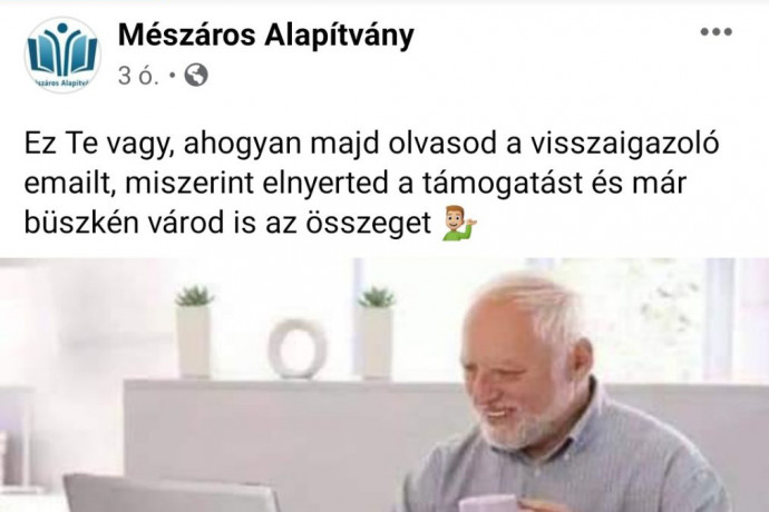 Támogatások elnyeréséről posztolt mémet a Mészáros Alapítvány, de nem volt hosszú életű