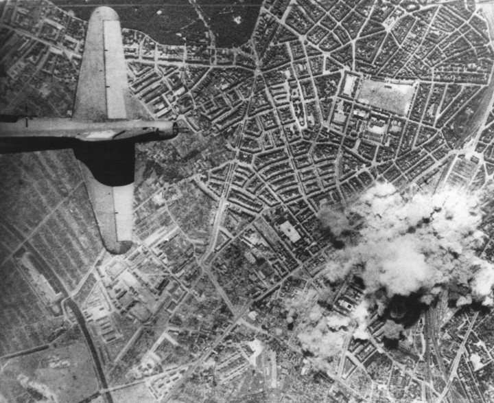 Légi felvételen a támadás 1943. augusztus 2-án – Fotó: SSPL / Getty Images